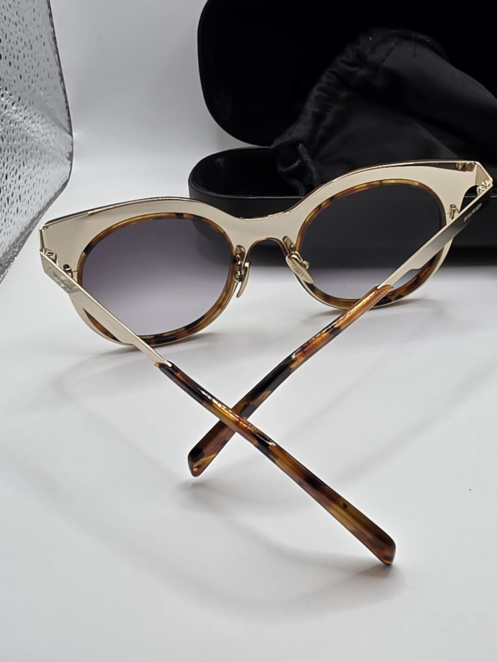 BALMAIN PARIS BL2119 02 Oversized Tortoiseshell Cat-Eye Sunglasses — Designer